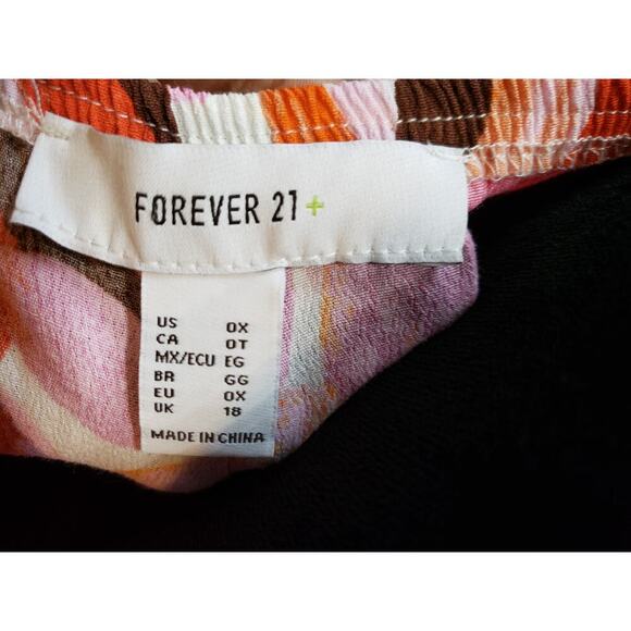 Forever 21 Fit & Flare Dress Women 0X Multi Pleated Off the Shoulder Bell Sleeve - Picture 3 of 16